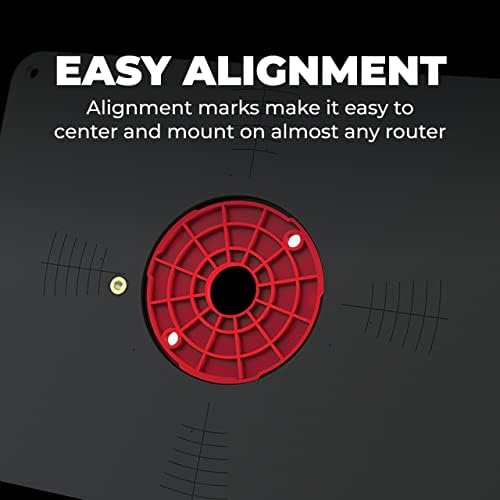 Kreg Precision Router Table Insert Plate - Undrilled Phenolic Router Plate for Custom Router Mounting - Level-Loc Rings - PRS4038
