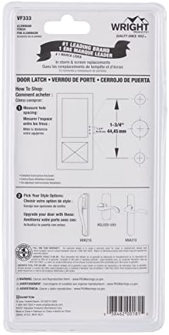 Wright Products - Free Hanging Push Button Door Latch for Screen and Storm Doors, Aluminum Grey | For Screen and Storm Doors