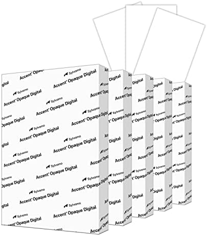 Accent Opaque White Printer Paper, 8.5” x 11” 40lb Bond/100lb Text Copy Paper, 250 Sheets (1 Ream) – Premium Smooth Finish Computer Paper, 97 Bright, 148gsm, Multipurpose White Copy Paper – 188101R