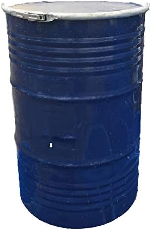 One 55 Gallon Used/Reconditioned Steel Trash Barrel | Burn Drum | Utility Storage | Refuse Composting Barrel | Random Color