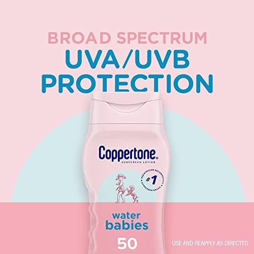 Coppertone Water Babies Sunscreen Lotion, SPF 50, 8 oz. (Pack of 2)