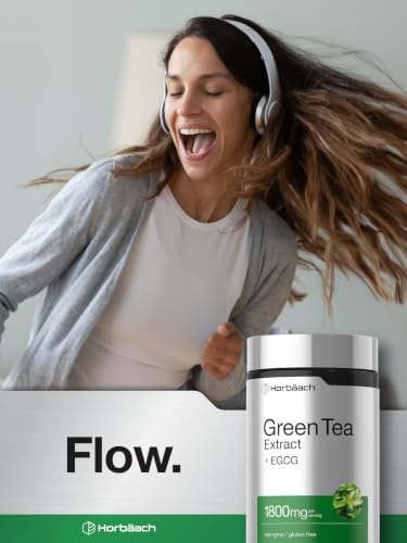Horbäach EGCG Green Tea Extract Pills | 180 Capsules | Max Potency