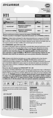 SYLVANIA - H11 XtraVision - High Performance Halogen Headlight Bulb, High Beam, Low Beam and Fog Replacement Bulb (Contains 1-Bulb)