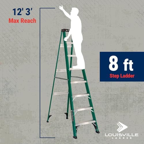 Louisville Ladder 4-Foot Fiberglass Step Ladder, 225-Pound Load Capacity, Type II, FS4004