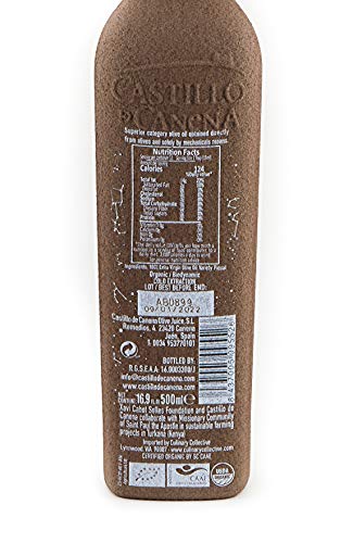 Castillo de Canena Organic Extra Virgin Olive Oil, 500 Milliliters | 16.9 Ounces, Cold Pressed, From Spain, Biodynamic, 100% Environmentally Sustainable, Picual