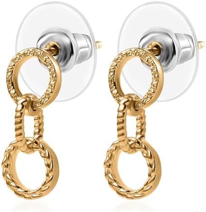 Shop LC Earrings in 18K Vermeil Yellow Over Sterling Silver 2.35 Grams