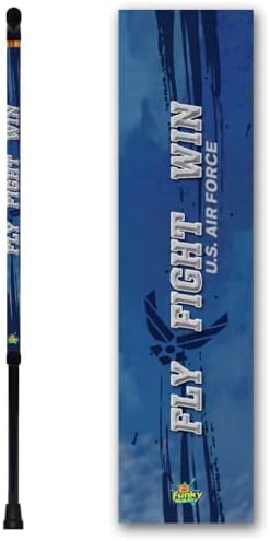 Walking Cane Military Veteran US Air Force T Handle Adjustable Aluminum Men or Women
