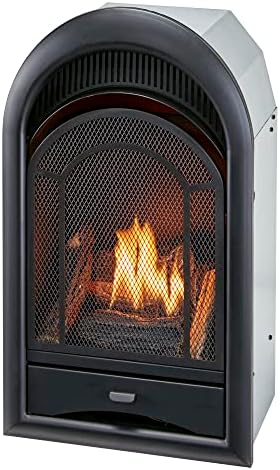 ProCom Dual Fuel Ventless Gas Fireplace Insert - Arched Door, 10,000 BTU, T-Stat Control - Model# PCS100T