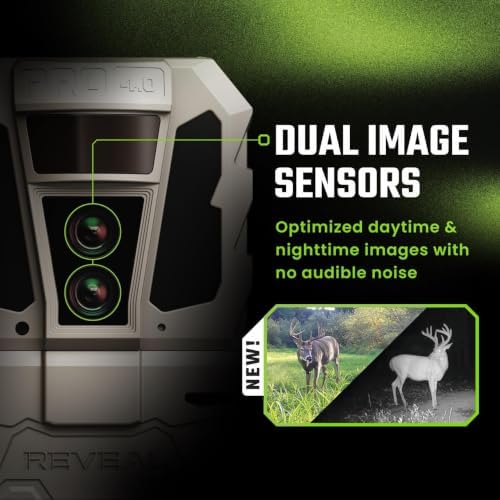TACTACAM Reveal Pro 4.0 Cellular Trail Camera + FlexPack & Solar R5 (2PK) | Power Bundle – Night Vision, Waterproof, Dual Sensors, 4K