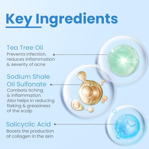 FCL 2% Salicylic Acid T-Shampoo with 1% Tea Tree Oil | Dandruff Shampoo