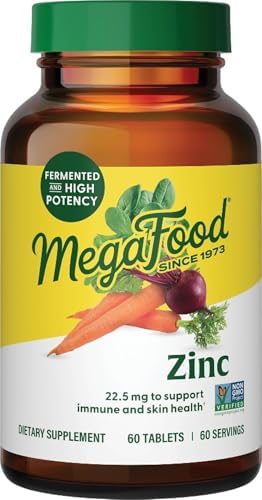 MegaFood Zinc Bisglycinate, High Absorption, Immune Support, 120 Tablets