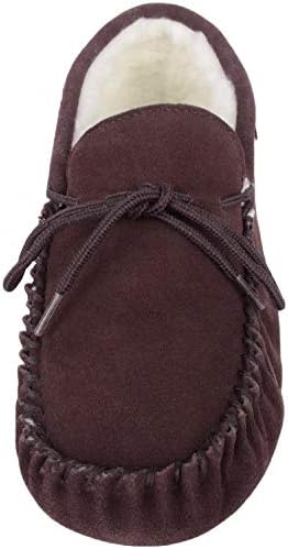 SNUGRUGS Men's Alfie Wool Lined Suede Sole Moccasin Slipper