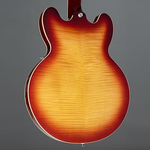 Epiphone ES335 Figured Top Semi Hollowbody, Raspberry Tea Burst