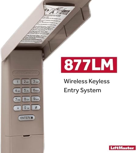 LiftMaster 877LM Wireless and Keyless Entry Keypad for Garage Door Openers - Works only with LiftMaster Garage Door openers with Security+ 2.0 with