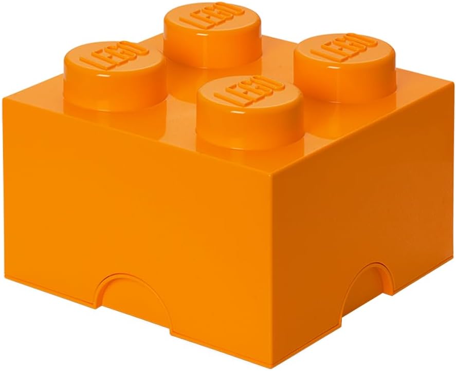 Room Copenhagen LEGO Storage Brick Drawer 4, 9-3/4 x 9-3/4 x 7-1/8 Inches, Bright Yellow (4003) | Stackable Storage Box Storage with Lid Toy Organization Home Decor Office Kids Room