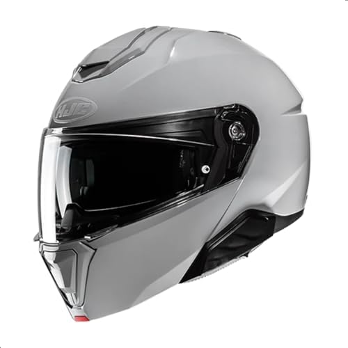 HJC i91 Solid Modular Motorcycle Helmet with HJ-33 Pinlock Shield, DOT Approved (Semi Flat Black, Medium)