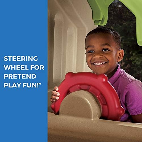 Step2 Play Up Gym Set for Kids, Outdoor Swing Set, Backyard Slide, Swings, Playhouse, & Crawl Space, Two Tier, Easy Set Up