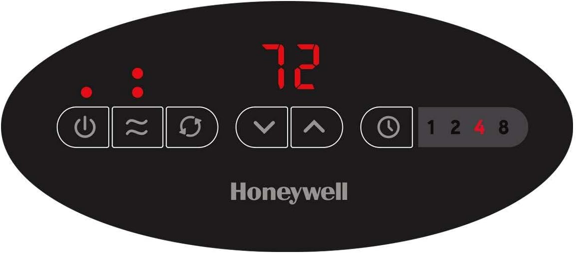 Honeywell Slim Ceramic Tower Heater, Small Room, Black – Easy to Use – Slim Space Heater with Two Heat Settings | Easy to Use – Slim Space Heater with Two Heat Settings