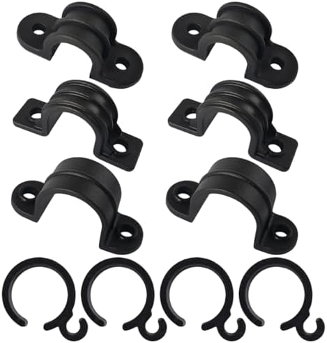 10PCS Rollator Seat Cushion Bracket Mount Parts, Rollator Walker Seat Clamp U Brackets, Brake Grip Holder for Rollators