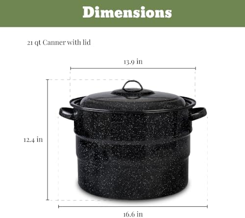 Granite Ware 8 Piece Enamelware Water bath canning Pot with Canning kit and Rack. Canning Supplies Starter Kit