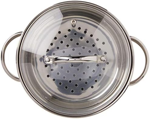Norpro 4-Quart Steamer Cooker, 3 Piece Set, Stainless Steel