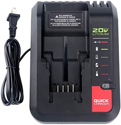 Lasica 20V Max Charger Compatible with Black & Decker 20v Battery and Compatible with Porter-Cable 20v Battery LBXR20 LBXR2020 PCC681L PCC685L