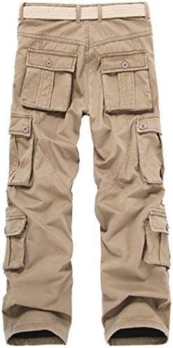 Men's Winter Fleece Lined Military Cargo Pants Casual Outdoor Pants