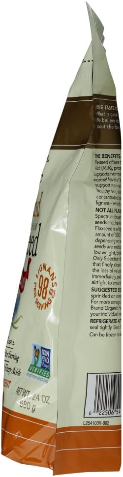 Spectrum Organic Ground Flaxseed, 24 Oz Bag
