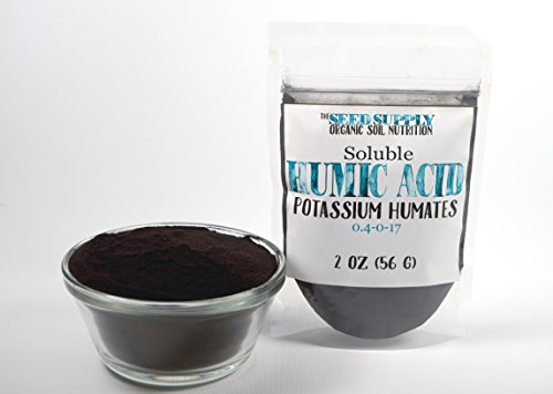2 Ounces Soluble Humic Acid Powder Fertilizer- Potassium Humates - Natural Organic Humus