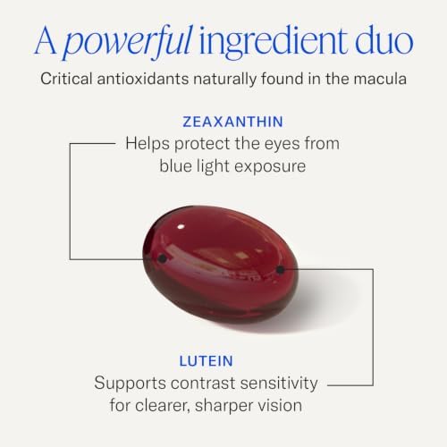 EyePromise Zeaxanthin + Lutein Eye Health Supplements, 60 Softgels | Lutein and Zeaxanthin Supplements to Enhance and Support Healthy Vision, 30-Day Supply (Packaging May Vary)