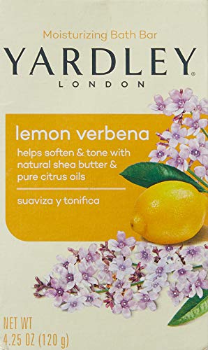 Yardley London Lemon Verbena Naturally Moisturizing Bath Bar, 4.25 ounce