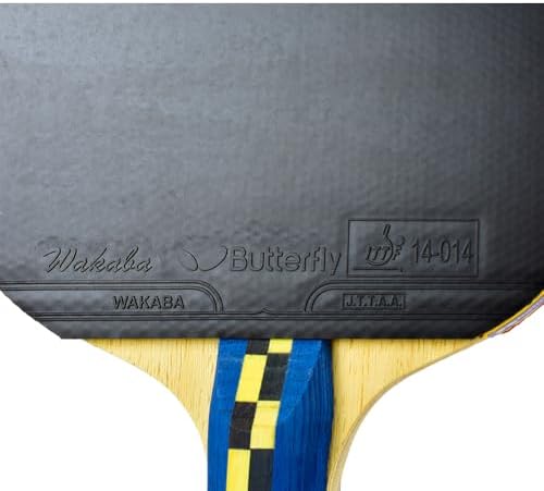 Butterfly Nakama S4 Table Tennis Racket - Carbon Fiber Power With Surprising Control - Nakama Series - Includes 2 40+ Balls - Recommended For