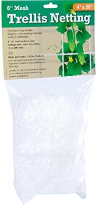 Hydrofarm HGN84 Flexible Polyethylene, 4 x 8', 6" Mesh Trellis Netting, 4x8 Feet