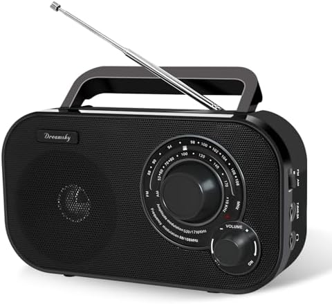 DreamSky AM FM Portable Radio Plug in Wall or Battery Operated
