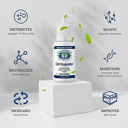 Cell Oxygenator Oxygen Boost, 1fl oz (30ml), Cell Food Oxygen Drops with Zinc, Support Immune System, Liquid Oxygen Dietary Supplement