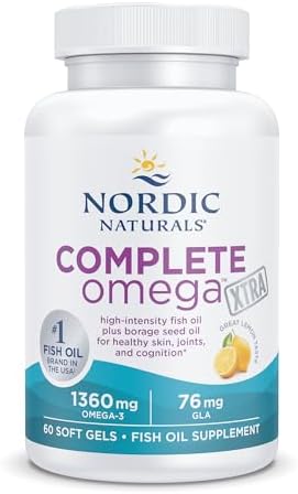 Nordic Naturals Complete Omega Xtra, GLA, Skin & Cognition - 60 Count | 1360 mg omega-3s per serving for brain