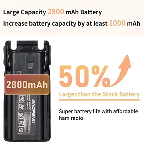 BaoFeng Radio BaoFeng UV-82 Ham Radio 144-148/420-450Mhz 2 Way Radio with FTDI Programming Cable Long Range Dual Band Two-Way Radio Walkie Talkie (5