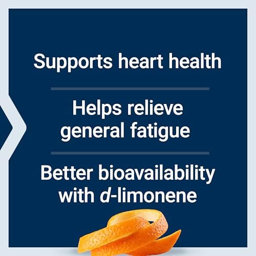 Life Extension Super-Absorbable CoQ10 (Ubiquinone) with d-Limonene, Heart Health Supplement, relieves General Fatigue, oxidative Stress Defense, 50 mg