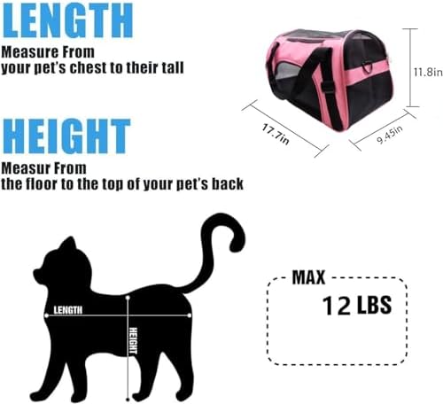 ZaneSun Cat Carrier,Soft-Sided Pet Travel Carrier for Cats,Dogs Puppy Comfort Portable Foldable Pet Bag Airline Approved (Small Blue)