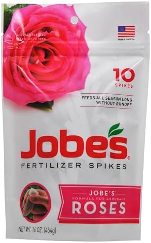 Jobe’s Garden Fertilizer Spikes, Organic Fertilizer for Azaleas, Camellias, Rhododendrons, and Other Acid Loving Plants, 10 Count