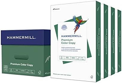 Hammermill Printer Paper, Premium Color 32 lb Copy Paper, 8.5 x 11-1 Ream (500 Sheets) - 100 Bright, Made in the USA, white (102630)