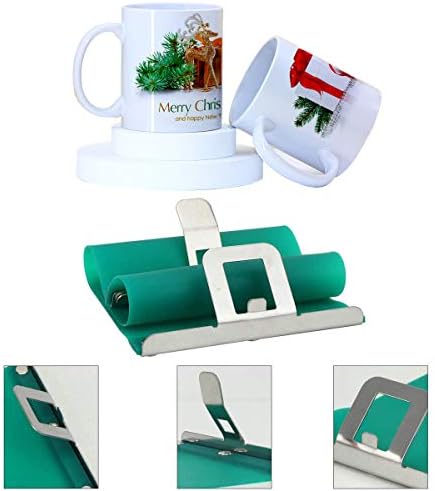 E-Found 6pcs 15OZ Sublimation Silicone Mug Wraps 3D Sublimation Silicone Mug Clamp Mug Wraps for Sublimation in Oven Fixture 3D Rubber Mug Clamps