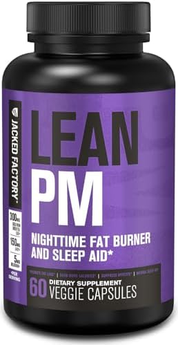Jacked Factory Lean PM Night Time Fat Burner, Sleep Aid Supplement