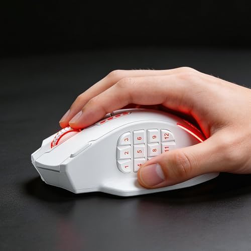 Redragon M908 Wired MMO RGB Gaming Mouse 12400 DPI Remapping Keys | Stable Lag-Free Connection, Redefine Keybinding Macro, Vibing Backlight, Ergonomic Grip Body Comfort