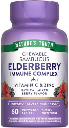 Nature's Truth Elderberry Immune Complex | 60 Chewable Tablets