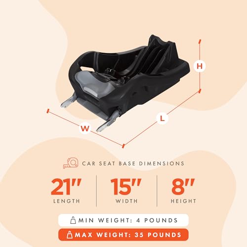 Baby Trend Secure 35 Infant Car Seat Base, Black – Click-in Compatibility, Adjustable Recline, Easy-Level Indicators