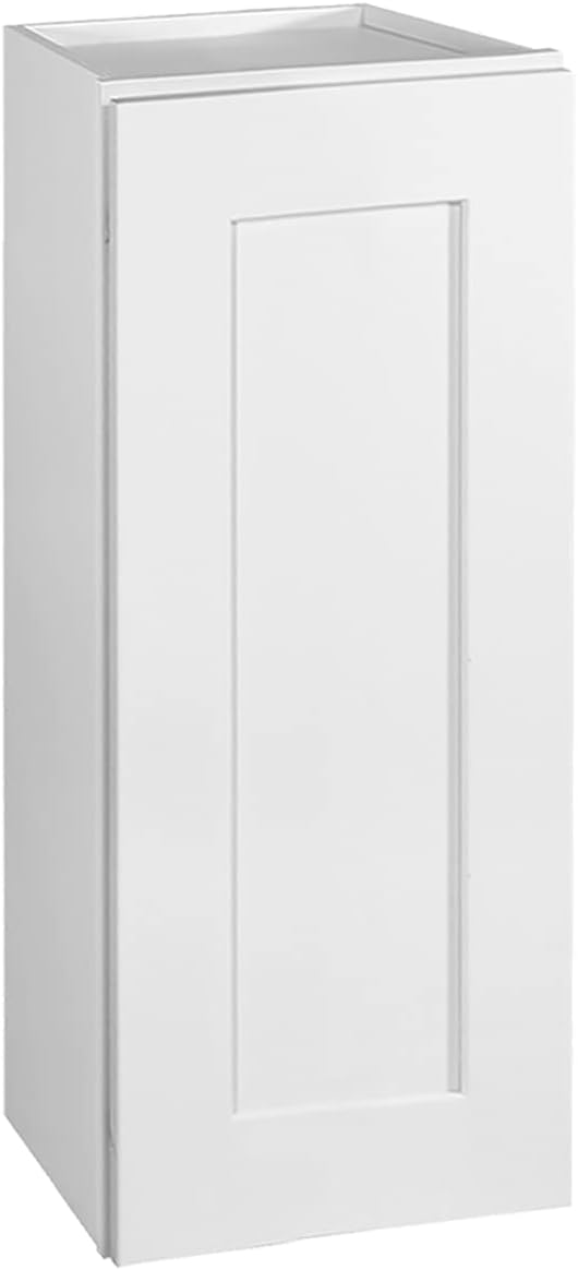 Design House Brookings Kitchen Wall Cabinet, 12", White | Adjustable Shelves, Adjustable Hinges, Wall Mount, Contemporary/Modern, Wood, Kitchen, 561530