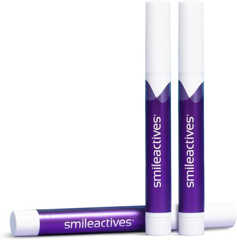 Smileactives Teeth Whitening Pen, Stain Remover Gel, Vanilla Mint, 2-Pack | Precision Brush-Tip Applicator, Dental-Grade Formula, Travel-Ready Design