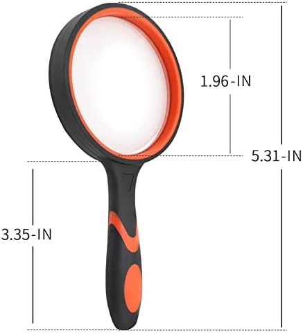 8 Pack 8X Handheld Magnifying Glass Reading Magnifier 50mm Magnifying Glass Lens with Non-Slip Rubber Handle for Reading Hobbies and Science