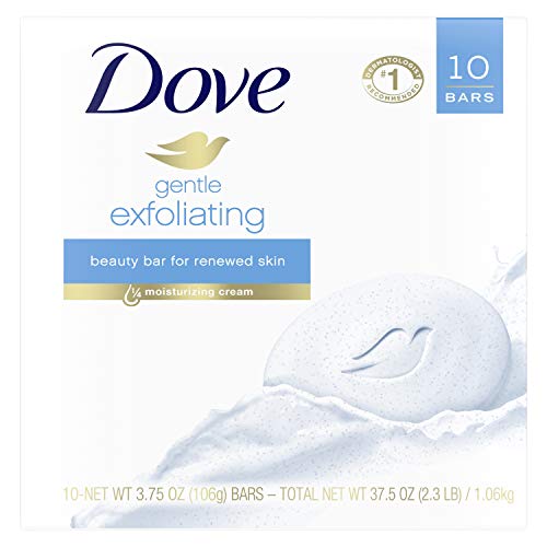 Dove Beauty Bar for Softer and Smoother Skin Gentle Exfoliating More Moisturizing Than Bar Soap 3.75 oz 10 Bars